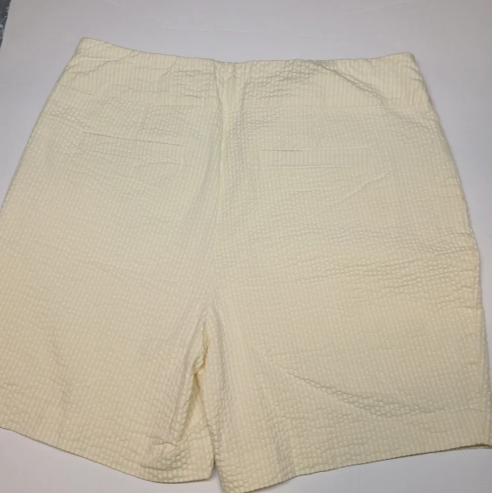 Kim Rogers Yellow Seersucker Shorts – Size 10 - Picture 5 of 9